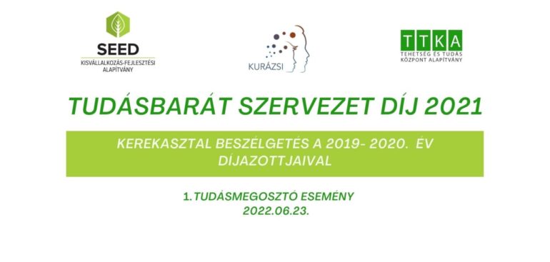 Tudasbarát szervezet díj 2021